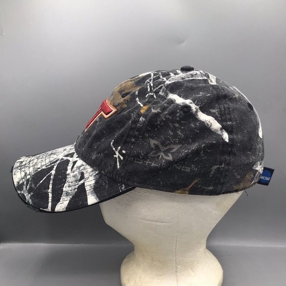 Virginia Tech Hokies Hat Cap Camo Mothwing Adjustable Hunting Distressed VT EUC - Picture 5 of 8